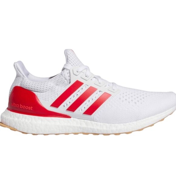 Adidas Ultraboost 1.0 White/Red/Gum Mens Running Shoes Size 13 JH9184 (NEW)